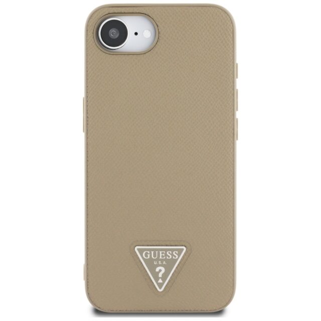 Case Guess Grained Triangle MagSafe for iPhone 16e brown - imagine 3