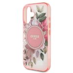 Guess GUHMP16SHFWBDCEP iPhone 16 6.1" pink hardcase IML Flower & Tonal Circle MagSafe - imagine 6