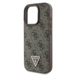 Guess GUHCP16XP4TDSCPW iPhone 16 Pro Max 6.9" brown hardcase Leather Metal Logo Strass Crossb - imagine 6