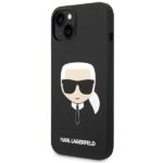 Karl Lagerfeld KLHCP14SSLKHBK iPhone 14/ 15 / 13 6,1" hardcase black Silicone Karl`s Head - imagine 2
