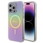 Guess GUHMP15LHITSP iPhone 15 Pro 6.1" pink hardcase IML Iridescent MagSafe