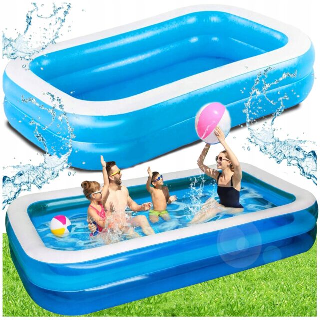 Extralink Home Inflatable Pool for Kids, 200x150x50cm - imagine 4