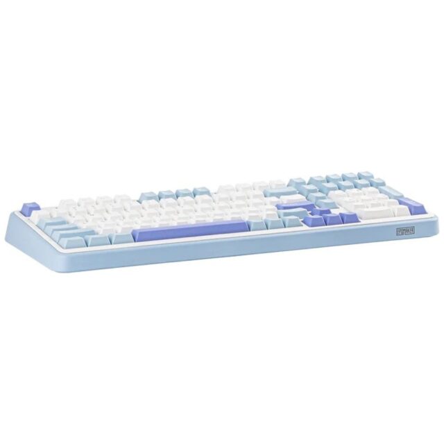 Mechanical keyboard Epomaker TH99 Creamy Jade Switch white-blue - imagine 4