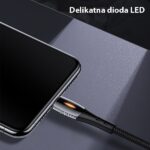 USAMS Braided U-Tone microUSB Cable 1.2m Power-off 2A Fast Charging black SJ346USB01 (US-SJ346) - imagine 3