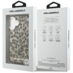 Case Karl Lagerfeld IML Leopard Pattern  MagSafe for iPhone 16 brown - imagine 8