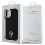 Guess GUHCP16SM4DGPK iPhone 16 6.1" black hardcase Silicone Logo Strass 4G - imagine 8