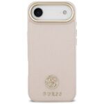 Case Guess Grained Strass Logo MagSafe for iPhone Air pink - imagine 3