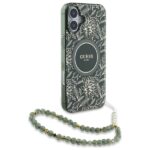 Guess GUHMP16MHCPOFPA iPhone 16 Plus 6.7" green hardcase IML Flowers Allover Electro With Pea - imagine 3