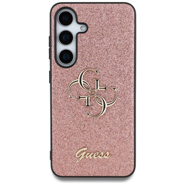 Case Guess Fixed Glitter Big 4G Metal Logo to Samsung Galaxy S25 Plus pink - imagine 3
