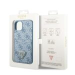 Guess GUHCP13SP4TPB iPhone 13 mini 5,4" blue hardcase 4G Triangle Logo Cardslot - imagine 8