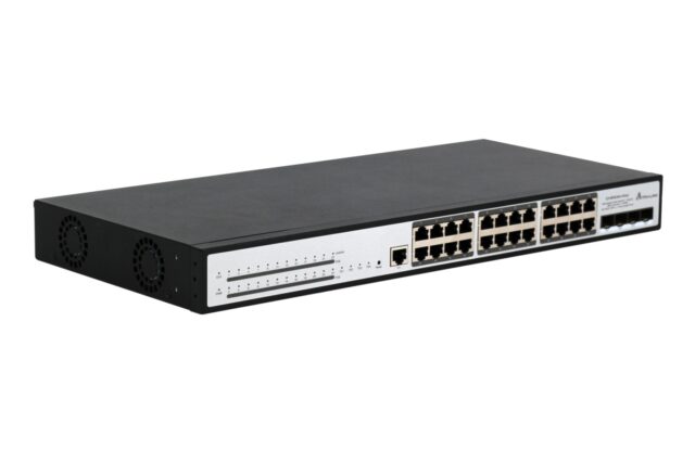 Extralink Chiron Pro | PoE Switch | 24x RJ45 1000Mb/s PoE, 4x SFP+, L3, managed, 370W - imagine 3