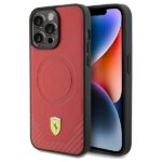 Ferrari FEHMP15LPTER iPhone 15 Pro 6.1" red hardcase Carbon Metal Logo MagSafe