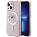 Karl Lagerfeld KLHMP15SHFCCNOP iPhone 15/ 14 / 13 6.1" pink hardcase IML Choupette MagSafe