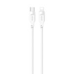 USAMS cable USB-C to Lightning 20W 1.2m PD Fast Charging Lithe Series white SJ566USB02 (US-SJ566)