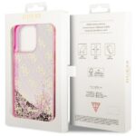 Guess GUHCP14LLC4PSGP iPhone 14 Pro 6.1" pink hardcase Liquid Glitter 4G Transculent - imagine 8