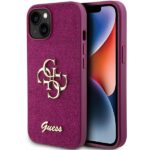 Guess GUHCP15SHG4SGU iPhone 15 / 14 / 13 6.1" purple hardcase Glitter Script Big 4G