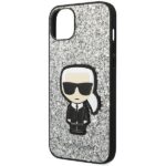 Karl Lagerfeld KLHCP14SGFKPG iPhone 14/ 15 / 13 6,1" hardcase silver Glitter Flakes Ikonik - imagine 6