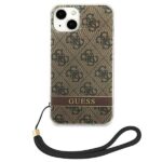 Guess GUOHCP14SH4STW iPhone 14 / 15 / 13 6.1" brown hardcase 4G Print Strap - imagine 3