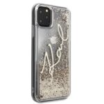 Karl Lagerfeld KLHCN65TRKSGO iPhone 11 Pro Max gold Glitter Signature - imagine 3