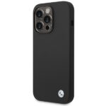 Case BMW BMHCP15XSILBK iPhone 15 Pro Max 6.7" black Silicone Metal Logo - imagine 2