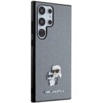 Karl Lagerfeld KLHCS24LPSAKCMPG S24 Ultra S928 hardcase grey Saffiano Karl & Choupette Metal Pi - imagine 4