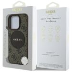Case Guess 4G Circle Classic Logo MagSafe for iPhone 16 Pro brown - imagine 8