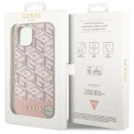 Guess GUHMP14SHGCFSEP iPhone 14 / 15 / 13 6.1" pink hard case GCube Stripes MagSafe - imagine 8