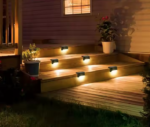 Set of 4 Extralink Solar Lights, 8 x 4.5 x 4.5 cm Linus Warm White LED - imagine 3