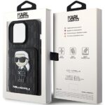 Karl Lagerfeld KLHCP15LSAKKNSCK iPhone 15 Pro 6.1" black hardcase Saffiano Cardslots and Stand - imagine 9