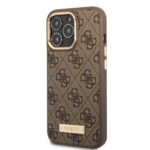 Guess GUHMP13XU4GPRW iPhone 13 Pro Max6,7" brown hard case 4G Logo Plate MagSafe - imagine 2