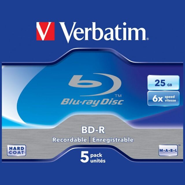 Blu-ray Discs Verbatim 25GB 6X BD-R SL 5pcs white 43715 - imagine 3