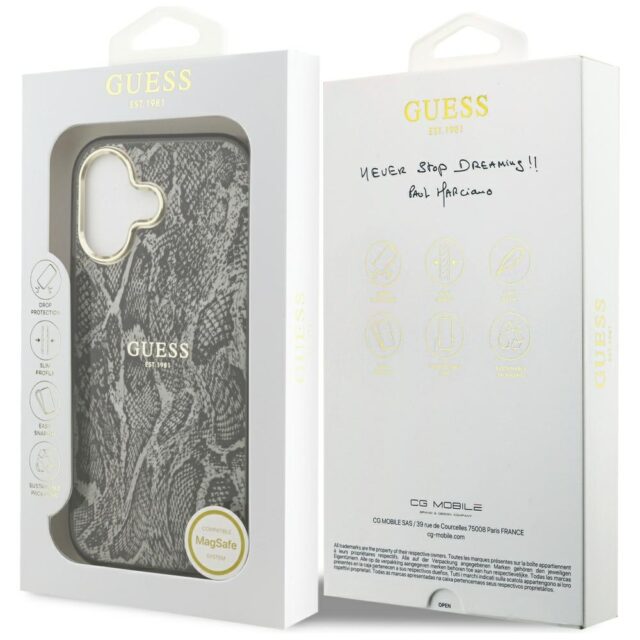 Guess Python Pattern MagSafe Case for iPhone 17 Black - imagine 8