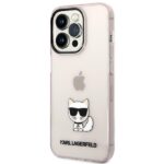 Karl Lagerfeld KLHCP14XCTTRI iPhone 14 Pro Max 6,7" hardcase pink Transparent Choupette Body - imagine 2