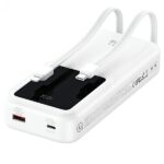 USAMS Powerbank with built-in cablesUSB-C+Lightning 30000 mAh 20W PD+Qc 3.0 Fast Charge X-chel Seri - imagine 3
