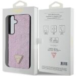 Guess GUHCS24MHDGPPP S24+ S926 pink hardcase Rhinestone Triangle - imagine 8