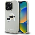 Case Karl Lagerfeld HC 3D Rubber Double Heads to iPhone 16 Pro Max beige