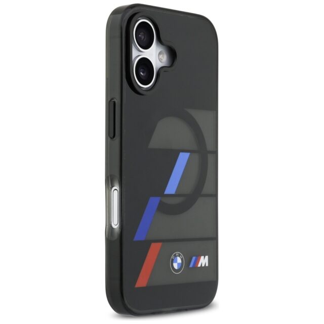 BMW M IML Metal Buttons Tricolor Lines MagSafe Case for iPhone 17 Black - imagine 4