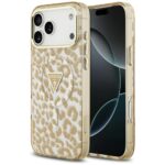 Guess Leopard Glitter MagSafe Case for iPhone 17 Pro Max Brown