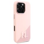 Karl Lagerfeld KLHMP16LSCMKMPCP iPhone 16 Pro 6.3" pink hardcase Silicone Shadow Metal Initial - imagine 4