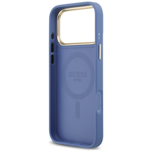 Case Guess 4G PU Classic Logo MagSafe for iPhone 17 Pro Max blue - imagine 7