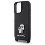 Karl Lagerfeld KLHCP16SSAKCPBK iPhone 16 6.1" black hardcase Saffiano Karl&Choupette Metal Pi - imagine 4