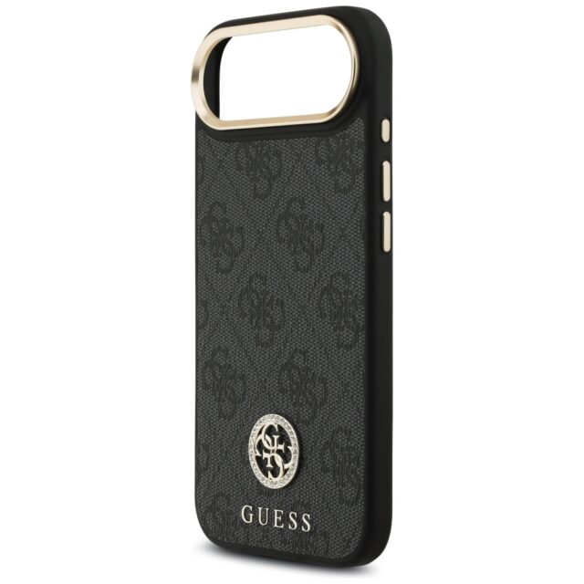 Guess 4G Strass Logo & Big Strap Metal Buttons MagSafe Case for iPhone Air black - imagine 6