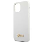 Guess GUHCP12SLSLMGWH iPhone 12 mini 5,4" white hardcase Metal Logo Script - imagine 6