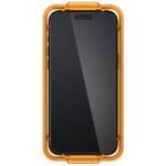 Spigen Alm Glass FC iPhone 15 6.1" 2 pcs tempered glass black frame AGL06906 - imagine 2