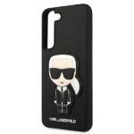 Karl Lagerfeld KLHCS22SOKPK S901 S22 black hardcase Saffiano Ikonik Karl`s Patch - imagine 6
