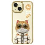 Nimmy case iPhone 15 6.1" khaki Cool&Cute 2.0 Cat