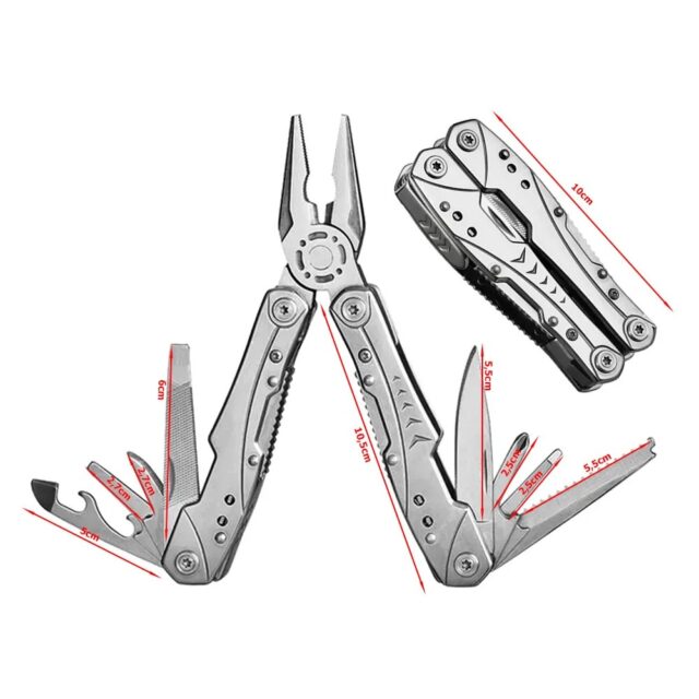 Extralink | Multitool | pocket knife, 23 in 1, with case, silver - imagine 3