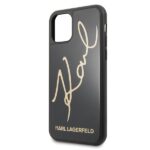 Karl Lagerfeld KLHCN61DLKSBK iPhone 11 6,1" / Xr black hard case Signature Glitter - imagine 3