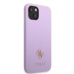 Guess GUHCP13MPS4MU iPhone 13 / 14 / 15 6.1" purple hardcase Saffiano 4G Small Metal Logo - imagine 4