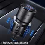 USAMS car charger C36 USB+USB-C 95W Fast Charge black CC176CC01 (US-CC176) - imagine 10